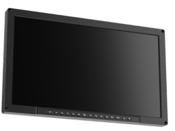 Angle view of 23.8" UHD (4K) Tactical Rugged Display with QUAD View Functionality