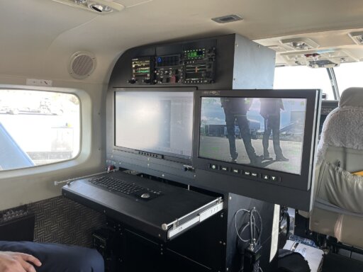 One 15" HD and one 17" HD monitor installed in a Cessna Caravan by MAG Aerospace.